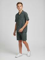 ASSORTED PRINTS COTTON SHORTS & CUBIC COLLAR CO-ORD SET