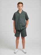 ASSORTED PRINTS COTTON SHORTS & CUBIC COLLAR CO-ORD SET
