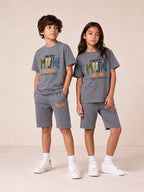 GREY URBAN CHILL SHORTS CO-ORDS SET