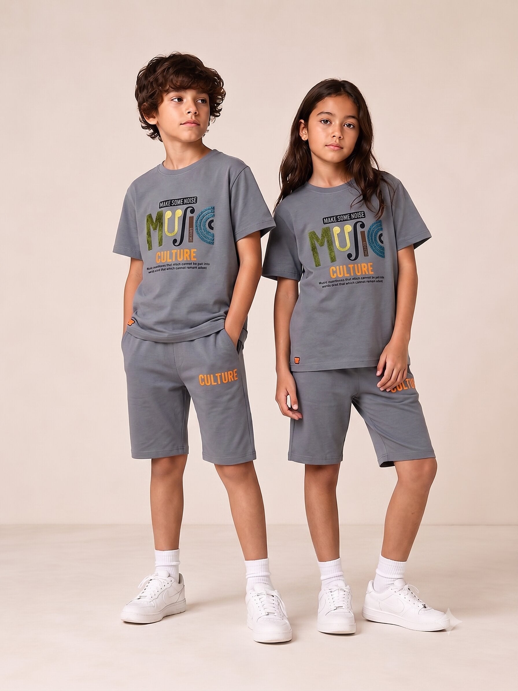 GREY URBAN CHILL SHORTS CO-ORDS SET