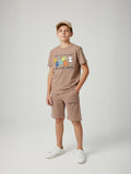 ASSORTED PRINTS COTTON SHORTS & CUBIC COLLAR CO-ORD SET