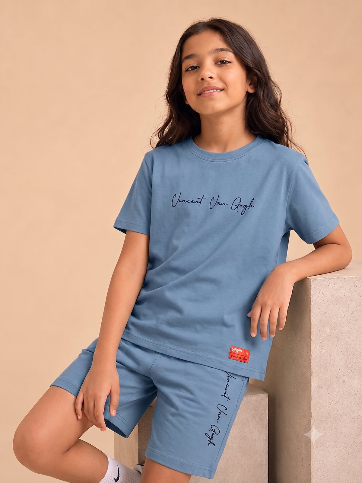 BLUE URBAN CHILL SHORTS CO-ORDS SET