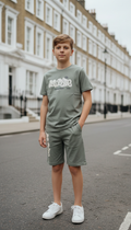 FOREST GREEN URBAN CHILL SHORTS CO-ORDS SET