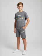 GREY URBAN CHILL SHORTS CO-ORDS SET
