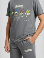 GREY URBAN CHILL SHORTS CO-ORDS SET