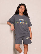 GREY URBAN CHILL SHORTS CO-ORDS SET