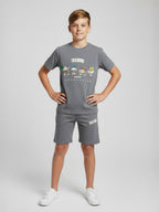 GREY URBAN CHILL SHORTS CO-ORDS SET