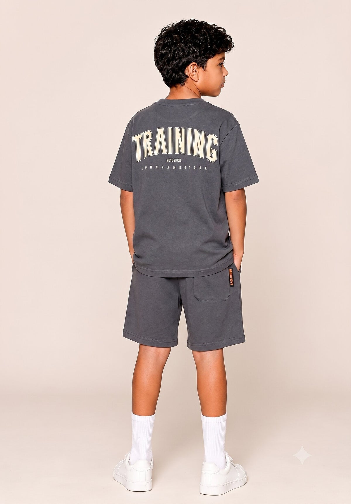 GREY URBAN CHILL SHORTS CO-ORDS SET