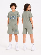 GREY URBAN CHILL SHORTS CO-ORDS SET