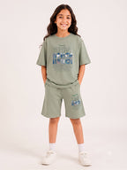 GREY URBAN CHILL SHORTS CO-ORDS SET