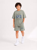 GREY URBAN CHILL SHORTS CO-ORDS SET