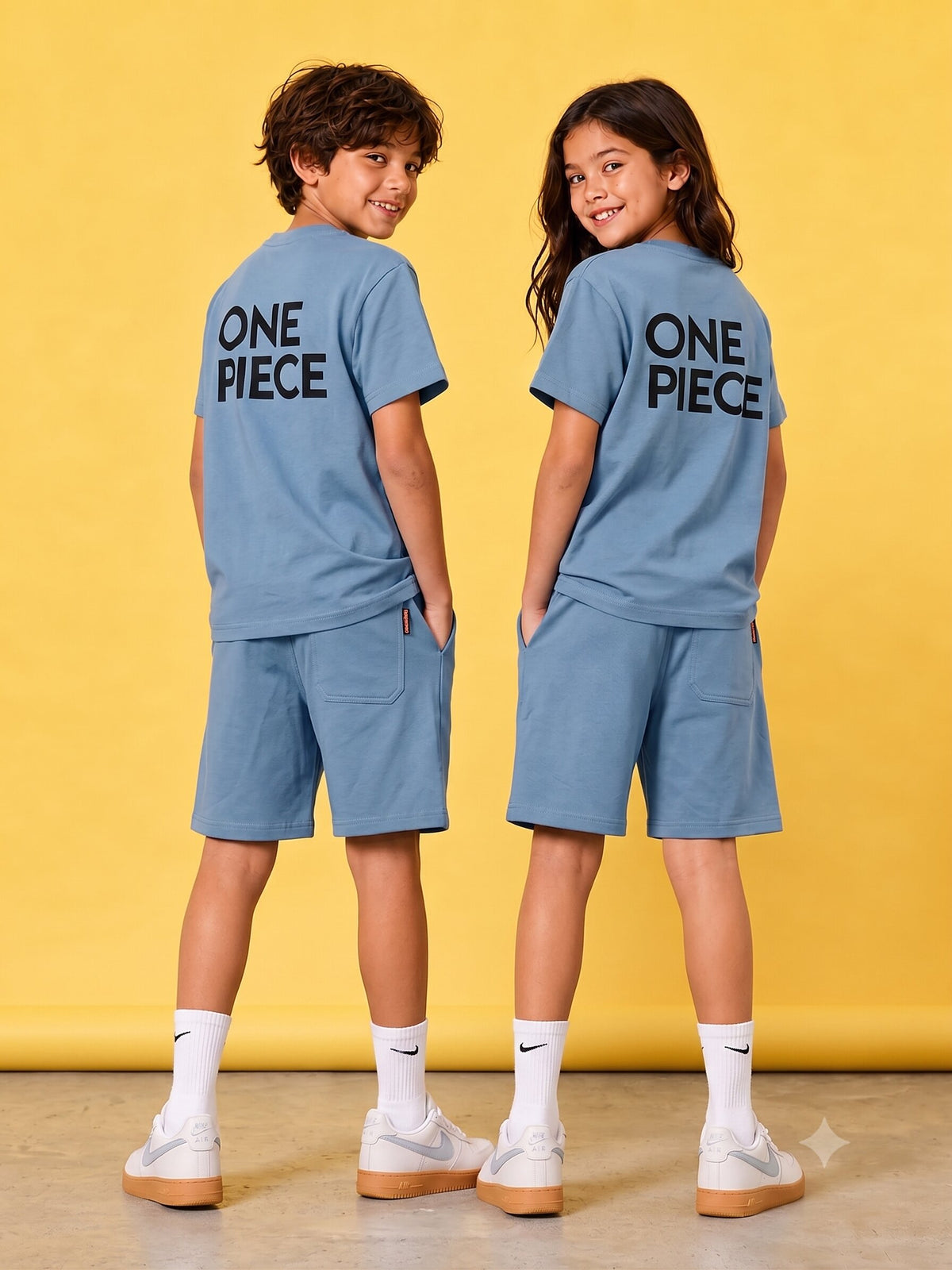 BLUE URBAN CHILL SHORTS CO-ORDS SET