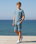 BLUE URBAN CHILL SHORTS CO-ORDS SET