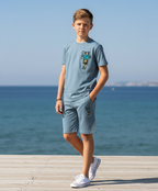 BLUE URBAN CHILL SHORTS CO-ORDS SET