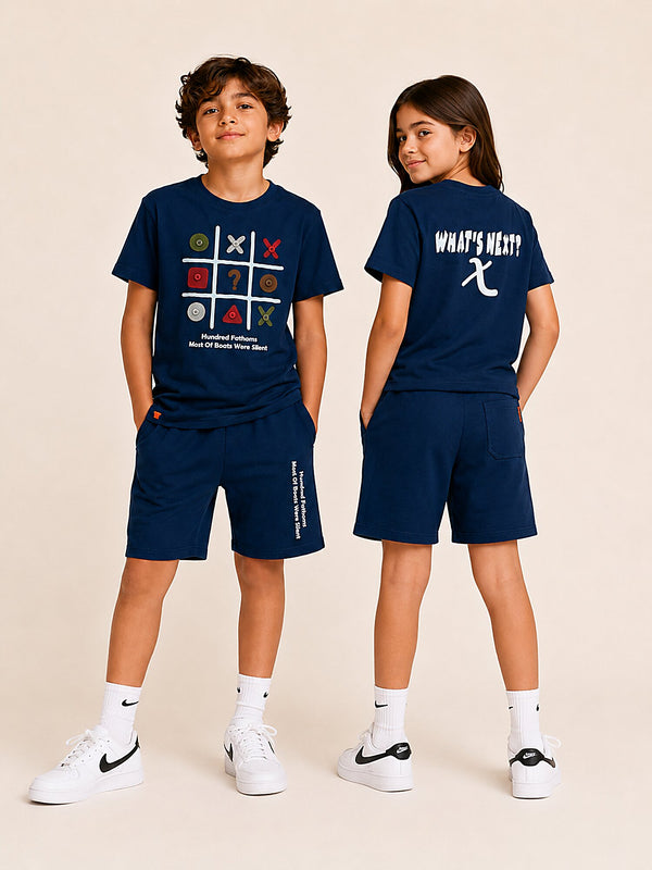 Black Pop Style-Shorts Co-Ords Set