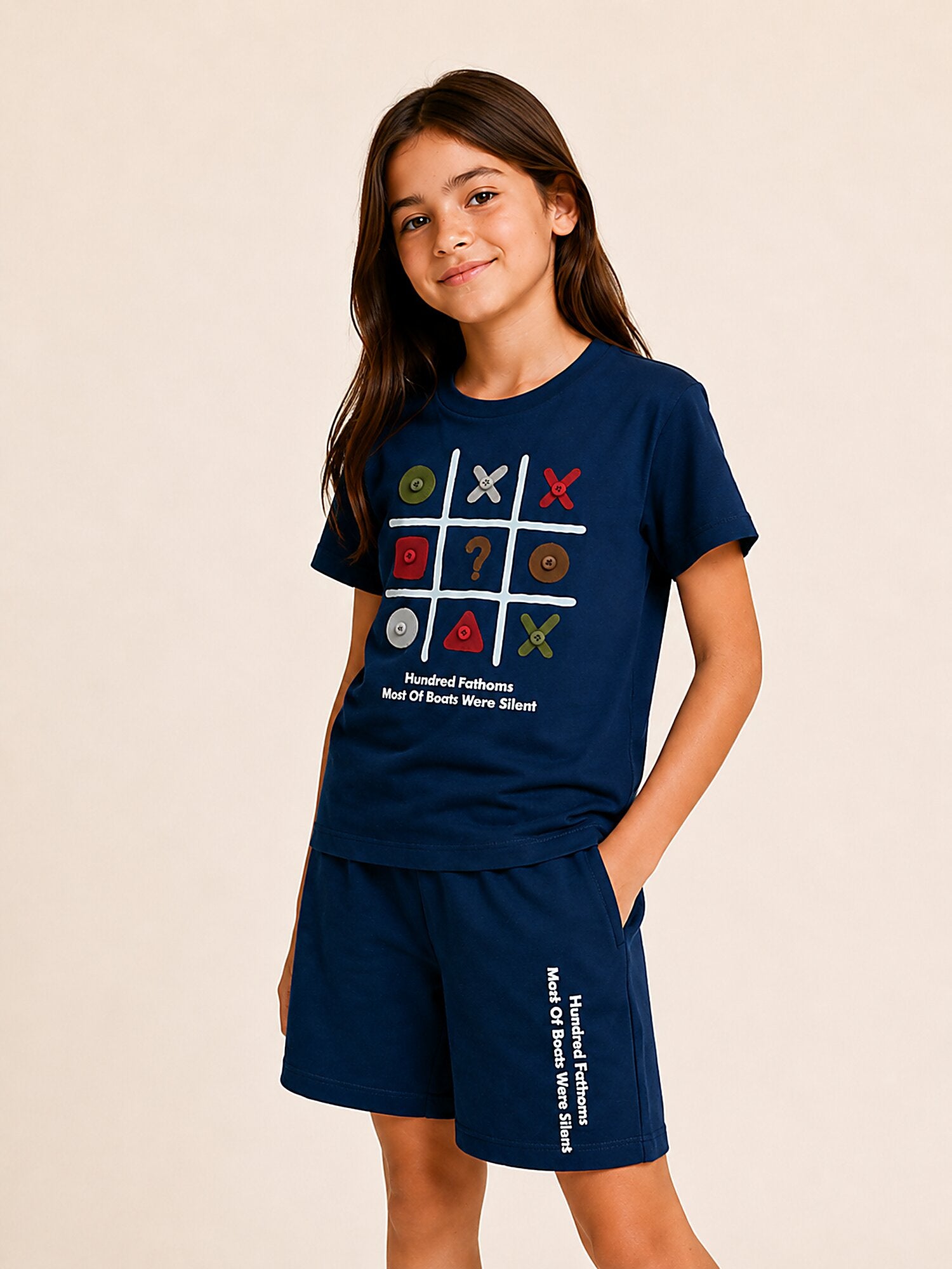 Black Pop Style-Shorts Co-Ords Set