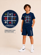 Black Pop Style-Shorts Co-Ords Set
