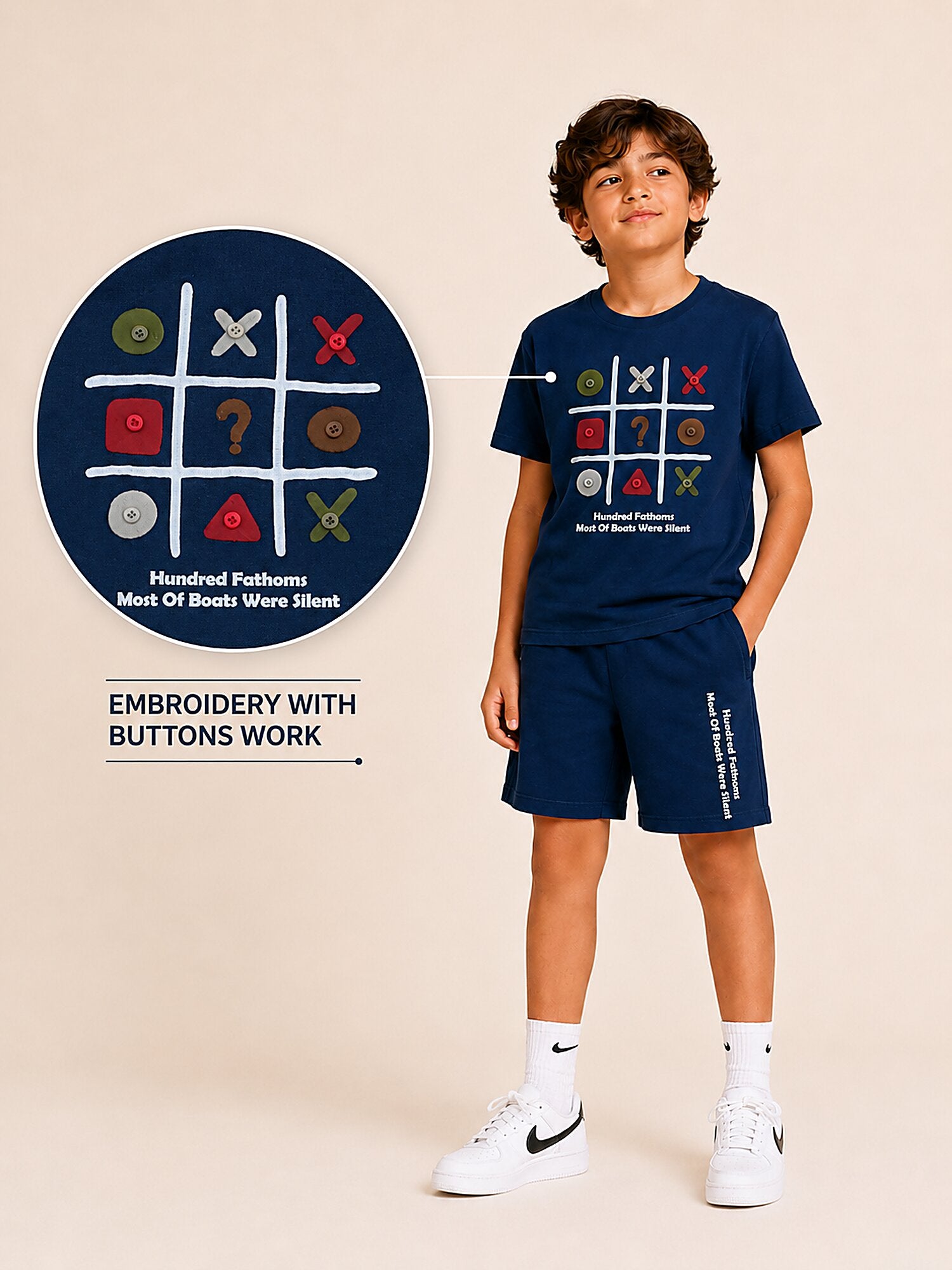 Black Pop Style-Shorts Co-Ords Set