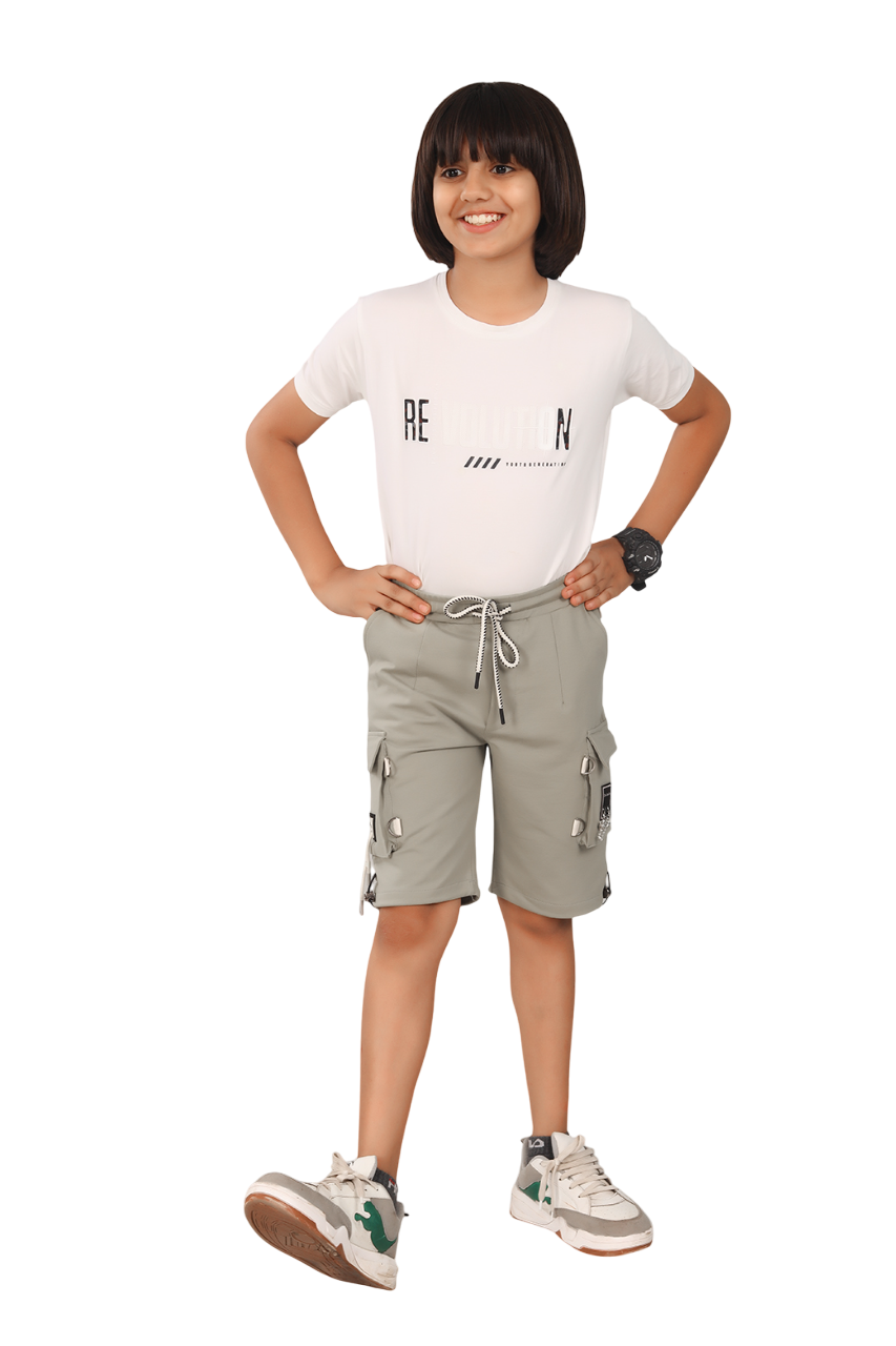 LIGHT OLIVE URBANBOYS STRETCH X FUNKY LYCRA SHORTS