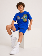 Royal Blue Teen Style Shorts Co-Ord Set