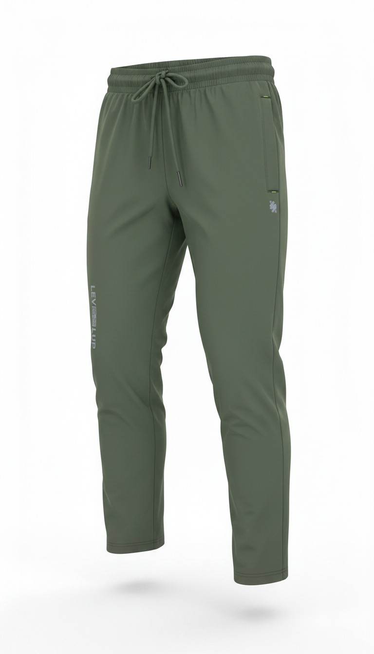 OLIVE OUTDOOR SPORTS LYCRA TRACKPANT