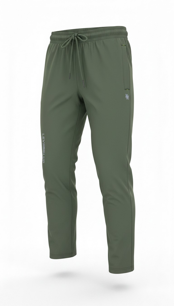 OLIVE OUTDOOR SPORTS LYCRA TRACKPANT