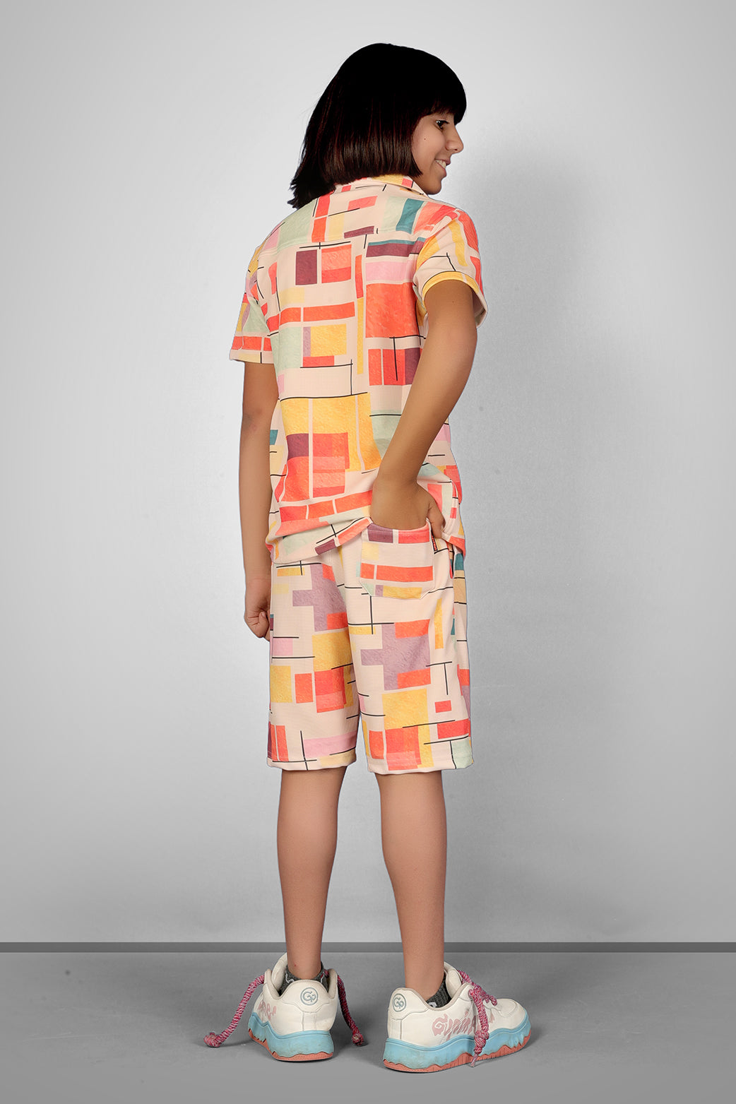 ASST PRINT URBANSMART CO-ORD SET - SHIRT & SHORTS SET