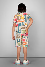 ASST PRINT URBANSMART CO-ORD SET - SHIRT & SHORTS SET