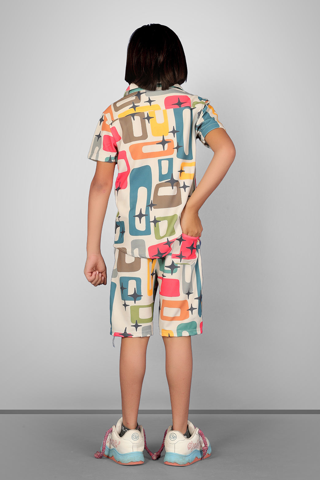 ASST PRINT URBANSMART CO-ORD SET - SHIRT & SHORTS SET