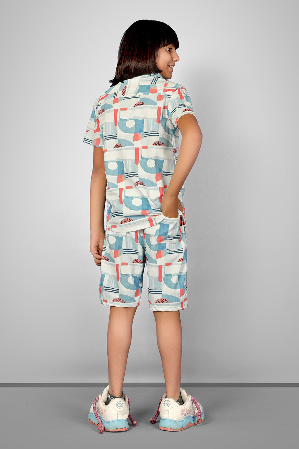 ASST PRINT URBANSMART CO-ORD SET - SHIRT & SHORTS SET