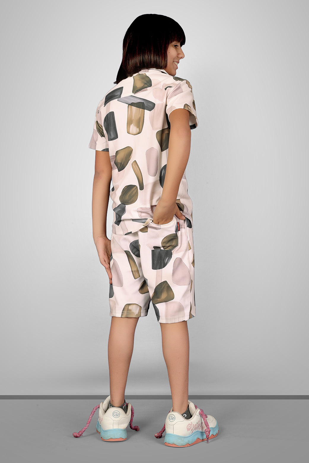 ASST PRINT URBANSMART CO-ORD SET - SHIRT & SHORTS SET