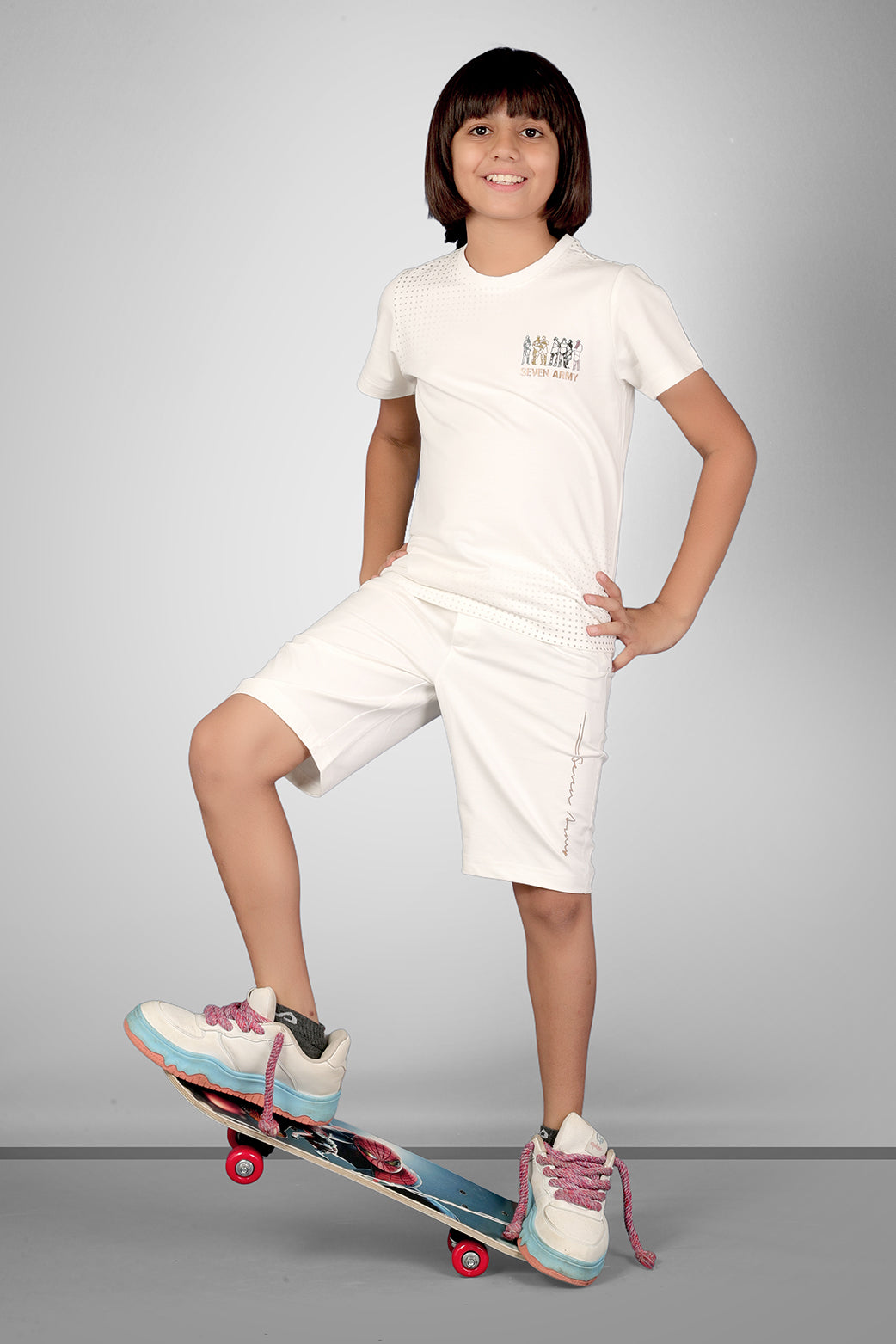 CREAM URBANBOYS LUXE EDITION SHORTS CO-ORD SET