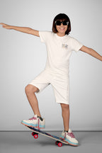 CREAM URBANBOYS LUXE EDITION SHORTS CO-ORD SET