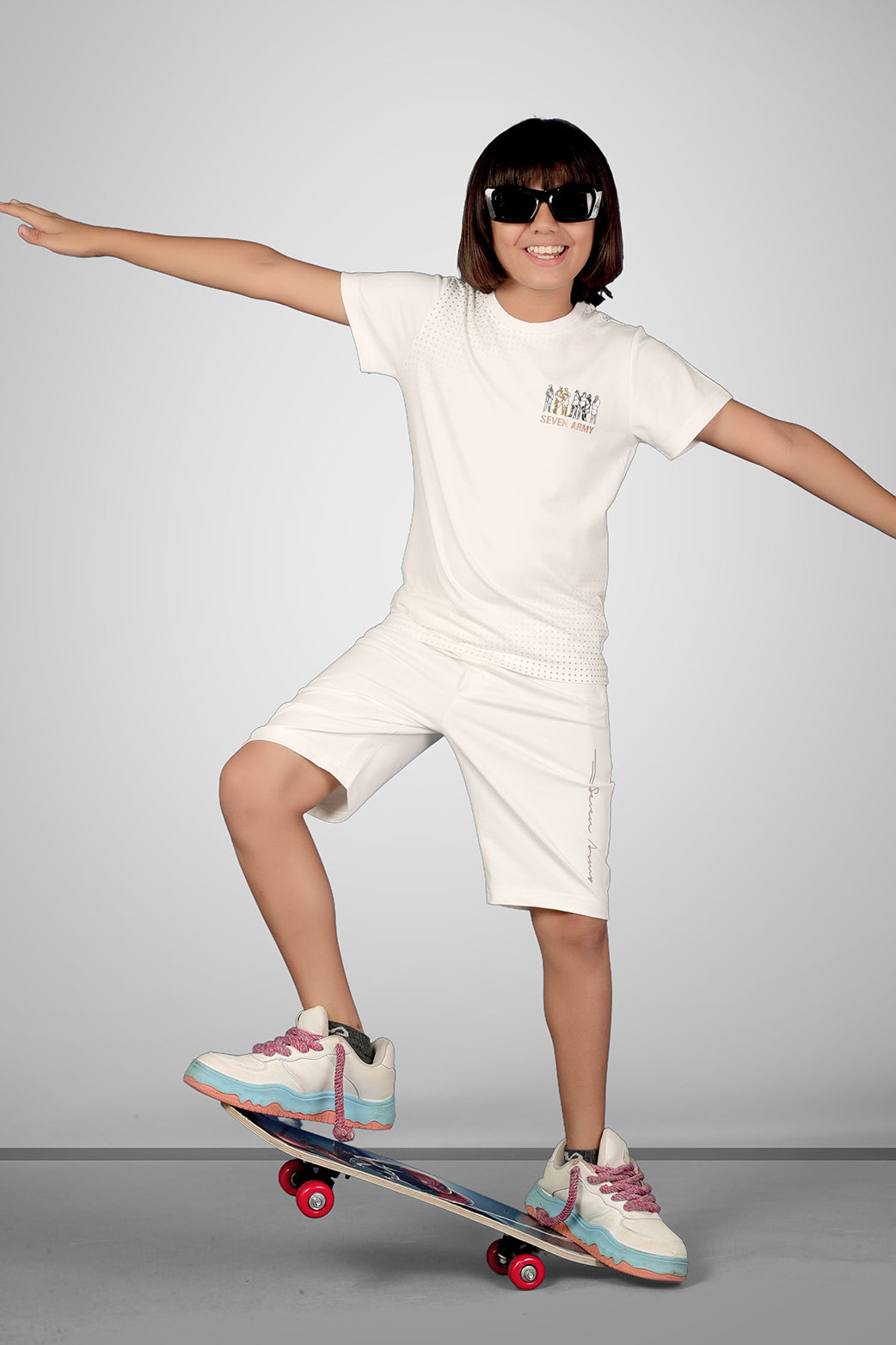 CREAM URBANBOYS LUXE EDITION SHORTS CO-ORD SET