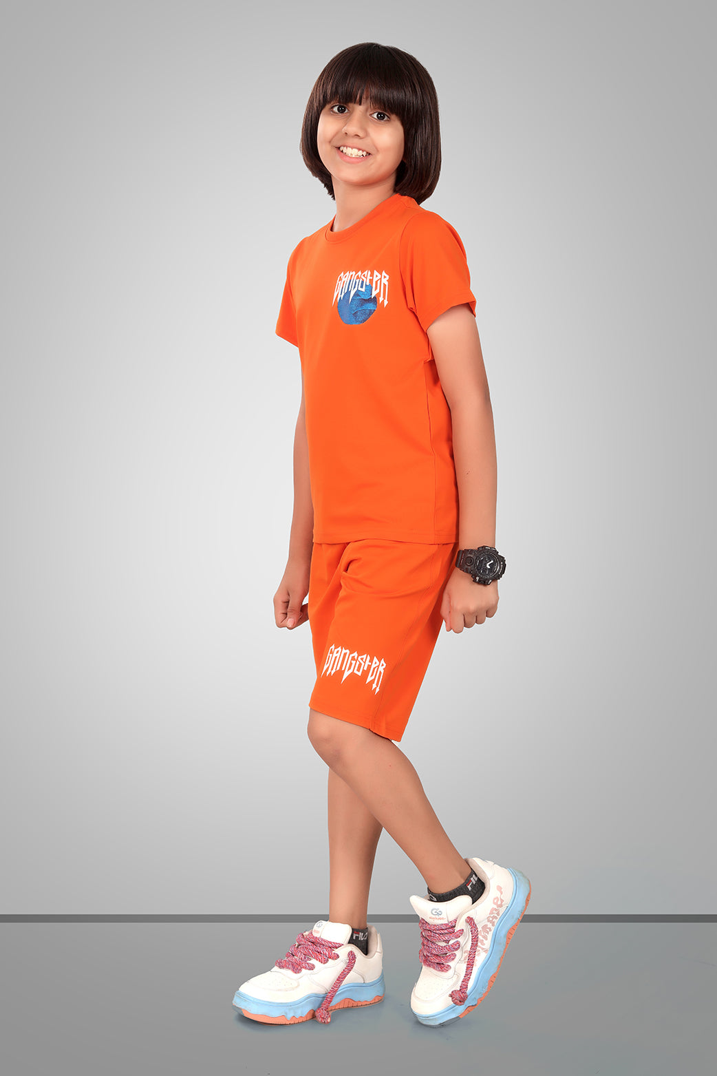 ORANGE URBANBOYS LUXE EDITION SHORTS CO-ORD SET