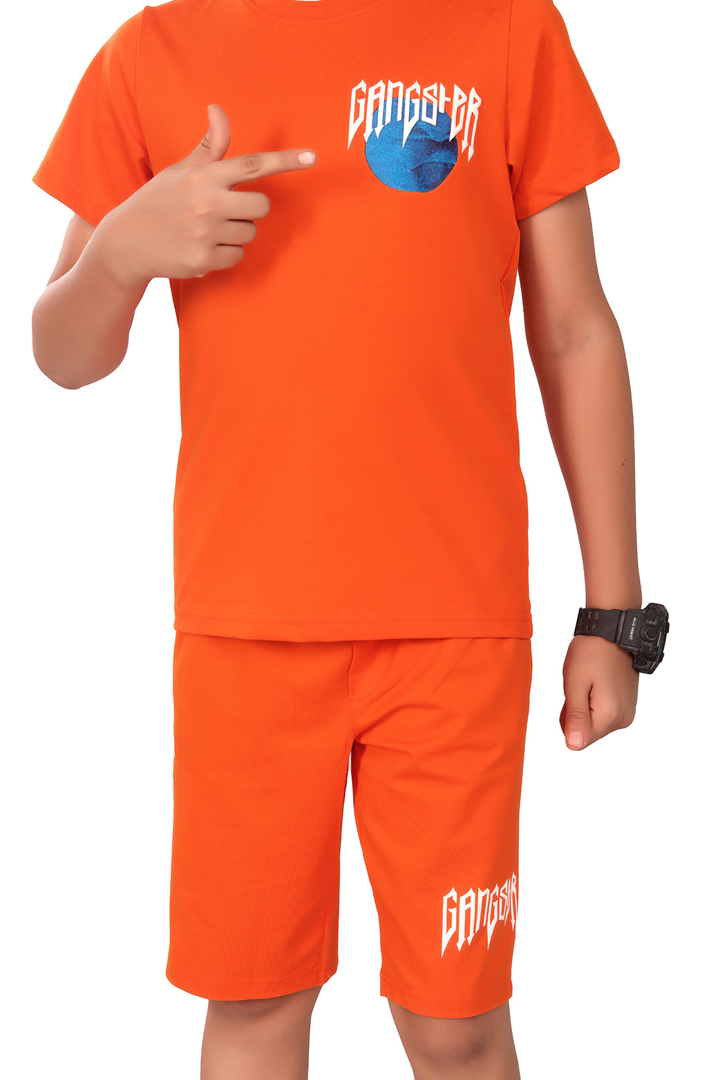 ORANGE URBANBOYS LUXE EDITION SHORTS CO-ORD SET