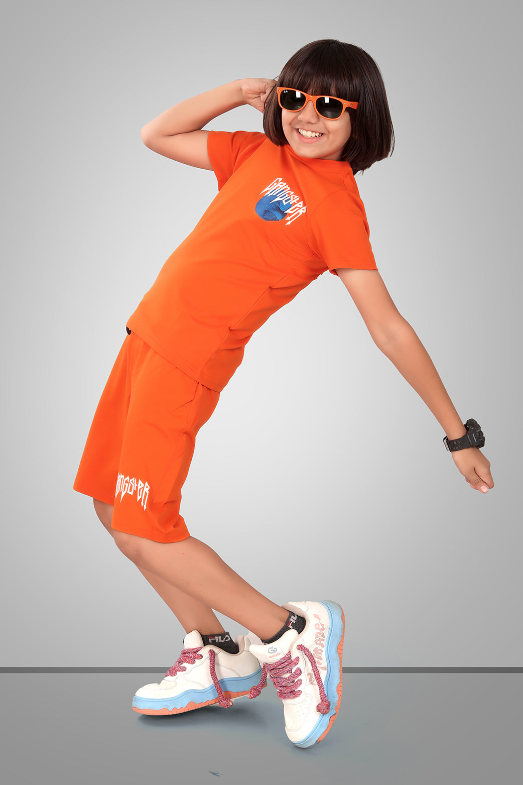 ORANGE URBANBOYS LUXE EDITION SHORTS CO-ORD SET