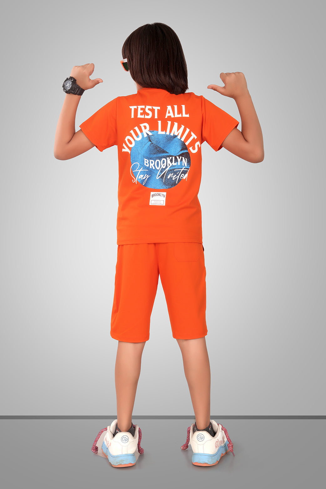 ORANGE URBANBOYS LUXE EDITION SHORTS CO-ORD SET