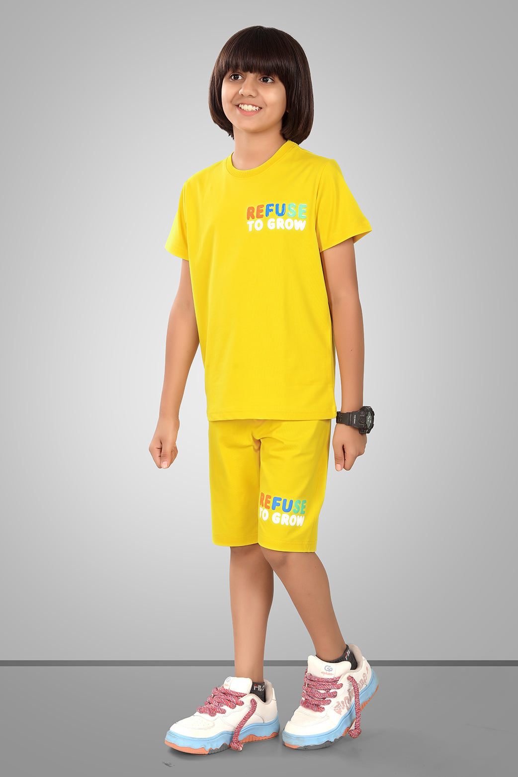 YELLOW URBANBOYS LUXE EDITION SHORTS CO-ORD SET