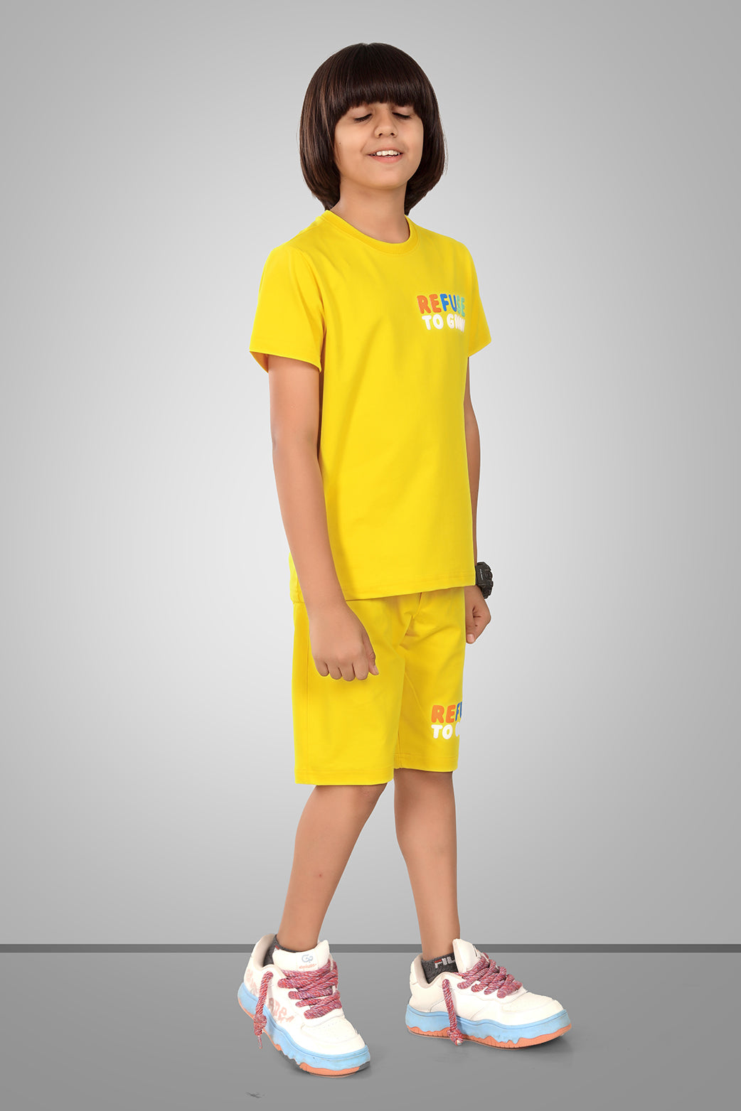 YELLOW URBANBOYS LUXE EDITION SHORTS CO-ORD SET
