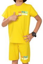 YELLOW URBANBOYS LUXE EDITION SHORTS CO-ORD SET