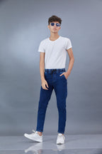 DARK DENIM STYLE TRACK PANT 4 WAY STREACH PANT WITH 3 SIDE INVISIBLE ZIPPER