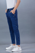 DARK DENIM STYLE TRACK PANT 4 WAY STREACH PANT WITH 3 SIDE INVISIBLE ZIPPER