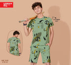 DARK GREEN URBANBOYS CLUB SIGNATURE SHORTS CO-ORD SET