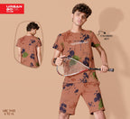 CHOCOLATE URBANBOYS CLUB SIGNATURE SHORTS CO-ORD SET