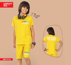 YELLOW URBANBOYS LUXE EDITION SHORTS CO-ORD SET
