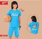 BLUE URBANBOYS LUXE EDITION SHORTS CO-ORD SET