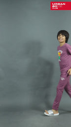 MAUVE BIOGOLD FABRIC - LIGHTWEIGHT - STYLISH FULL PANT SET