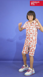 ASST PRINT URBANSMART CO-ORD SET - SHIRT & SHORTS SET
