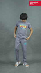 GREY BIOGOLD FABRIC - LIGHTWEIGHT - STYLISH FULL PANT SET